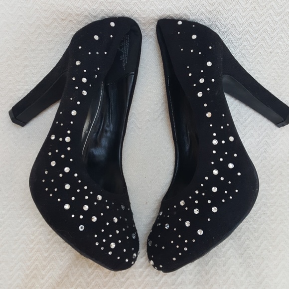 Attention Francesca black faux suede platforms - Picture 5 of 13